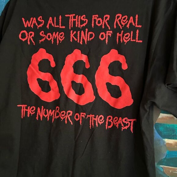 Iron Maiden The Number Of The Beast 666 ~ Black T-Shirt Size Large - Picture 10 of 14